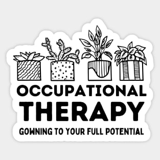 Occupational Therapy Pediatric Therapist OT Month Cute Plant Sticker